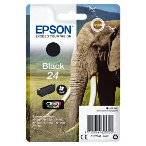 Epson Elephant Singlepack 24 tinteiro 1 unidade(s) Original Preto