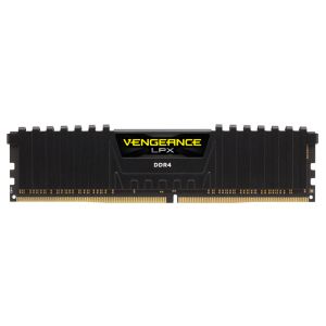 DDR4, 2666MHz 8GB 1 x 288 DIMM, Unbuffered, 16-18-18-35, Vengeance LPX Black Heat spreader