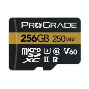 PROGRADE microSDXC (Gold) 256GB-250MB/s V60 UHS-II